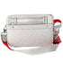 Christian Louboutin Ruby Town Messenger Bag Light Gray Red Jacquard